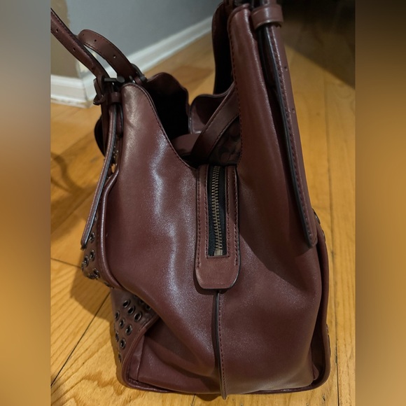 Coach Burgundy Leather Bag - Picture 8 of 9